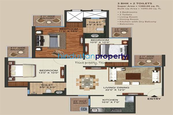 3 BHK , Delhi-NCR, image