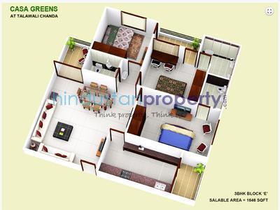 flat / apartment, indore, talawali chanda, image